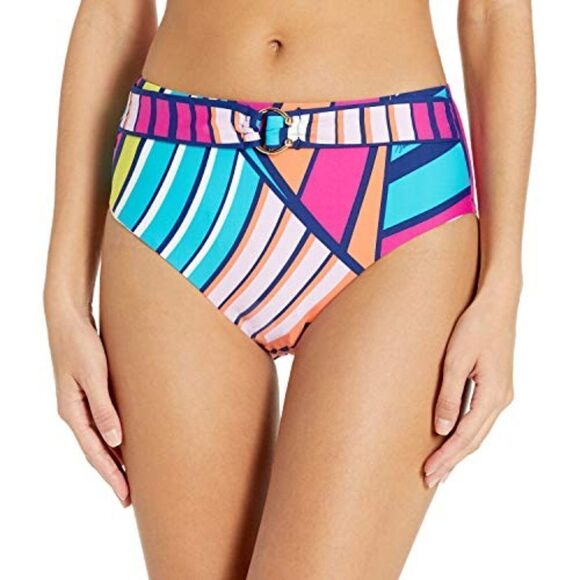 Trina Turk Catch A Wave High Waist  bikini bottom Size 10 - Picture 1 of 9